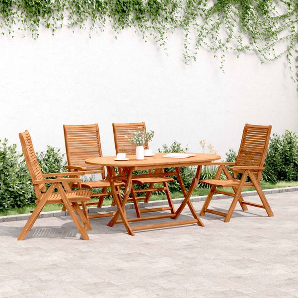vidaXL Sklápacie záhradné stoličky 4 ks 56x72x107 cm masívna akácia