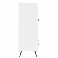 vidaXL Servírovacia skriňa Biela s vysokým leskom 66 x 34,5 x 95 cm