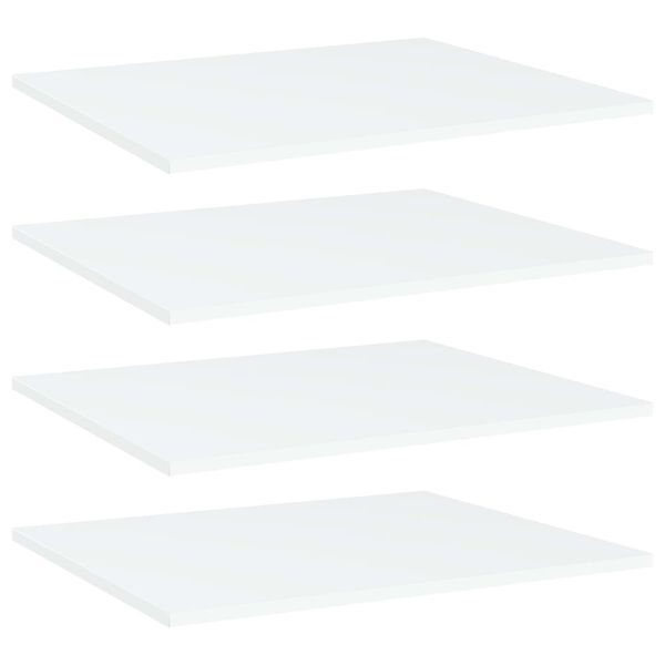 vidaXL Prídavné police 4 ks, biele 60x50x1,5 cm, kompozitné drevo