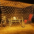LED ZÁCLONA (120 LAMPIČIEK) 1,5M x1,5M TEPLÁ BIELA