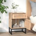 vidaXL Nočný stolík 40x30x55,5 cm kompozitné drevo a železo
