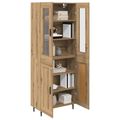 vidaXL Highboard 2 ks Remeselný dub 69,5 x 34 x 180 cm