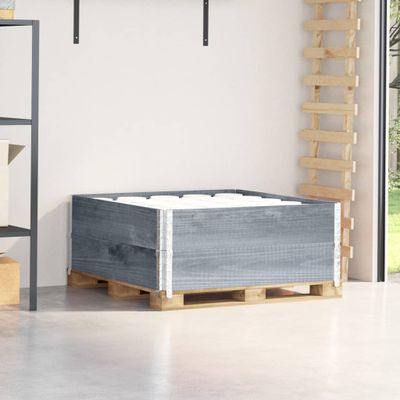 vidaXL Paletové ohrádky 2 ks sivé 100x100 cm borovicový masív