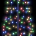 vidaXL LED Vianočný stromček so zemnými kolíkmi Viacfarebný 400 cm