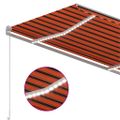 vidaXL Automatická markíza s LED a senzorom vetra oranžovo-hnedá