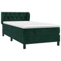 vidaXL Posteľný rám boxsping s matracom tmavozelený 80x200 cm zamat