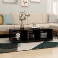 vidaXL Konferenčný stolík čierny 110x50x34 cm borovicový masív