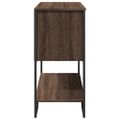 vidaXL Konzolový stolík hnedý dub 100x35x74,5 cm kompozitné drevo