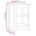 vidaXL Nočné stolíky 2 ks sivé 40x35x55 cm masívne borovicové drevo