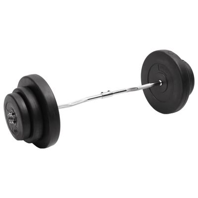 vidaXL Zakrivená obojručná činka so závažiami 60 kg