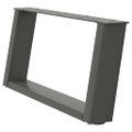 vidaXL Nohy konferenčného stolíka v tvare U, 2 ks, antracitové, 60 x (30-31) cm, oceľ