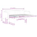 vidaXL Rozkladacia denná posteľ s matracmi žltá 80x200 cm zamat