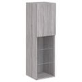 vidaXL TV skrinka s LED svetlami sivá sonoma 30,5x30x102 cm