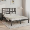 vidaXL Posteľný rám sivý masívne borovicový masív 140x190 cm