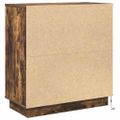 vidaXL Nočný stolík Dymová dub 71 x 34,5 x 75 cm Kompozitné drevo
