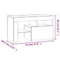 vidaXL Nočné stolíky s LED svetlami 2 ks hnedý dub 70x36,5x40 cm