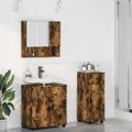 vidaXL Sada kúpeľňového nábytku 3 ks Dymová dub 61 x 35 x 64 cm