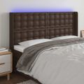 VidaXL Čelo postele hnedé 163x16x118/128 cm umelá koža