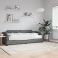 vidaXL Denná posteľ s matracom tmavosivá 90x190 cm látka