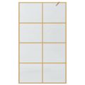vidaXL Stena walk-in sprchy Zlatá 115 x 195 cm tvrdené sklo