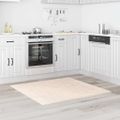 vidaXL Protišmykový Shaggy Koberec Krémová 120 x 120 cm PP