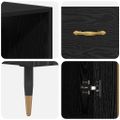vidaXL Highboard Čierny dub 69,5 x 34 x 180 cm Kompozitné drevo