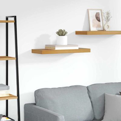 vidaXL Stenná polica Nástenný Hnedá 60 x 23 x 4 cm Kompozitné drevo