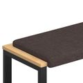 vidaXL Vankúš na lavičku Látka Tmavohnedá Hĺbka 35 cm