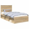 vidaXL Rám postele Sonoma 100 x 200 cm Masívne borovicové drevo