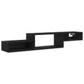 vidaXL Nástenný TV kabinet Nástenná montáž Čierny dub 150 x 28 x 26 cm