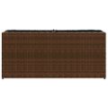 vidaXL Záhradné kvetináče 2 nádoby 2 ks hnedé 90x20x40 cm polyratan