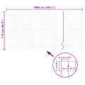 vidaXL Euro plot, oceľ 10x1,7 m, sivý