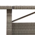 vidaXL Záhradný stôl s akáciovou doskou sivý 240x90x75 cm polyratan