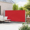 vidaXL Zaťahovacia bočná markíza na terasu 180x500 cm červená