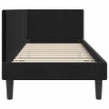 vidaXL Rohový rám postele s čelnou doskou Čierna 80 cm x 200 cm Zamat