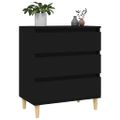 vidaXL Komoda čierna 60x35x70 cm spracované drevo