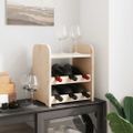 vidaXL Stojan na víno s hornou doskou 33x25x37 cm borovicový masív