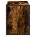 vidaXL TV skrinka dymový dub 100x31x39,5 cm kompozitné drevo a kov