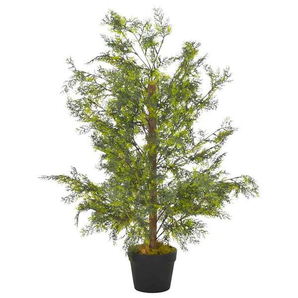 vidaXL Umelá rastlina strom cyprus s kvetináčom zelená 90 cm