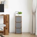 vidaXL Servírovacia skriňa so zásuvkou Staré drevo 25,5 x 22 x 69,5 cm