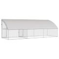 vidaXL Klietka pre sliepky 3 ks Strieborná 600 x 200 x 200 cm