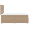 vidaXL Boxspring posteľ s matracom kapučínová 120x200 cm umelá koža