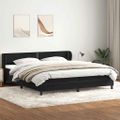 vidaXL Posteľný rám boxsping s matracmi čierna 200x220 cm zamat