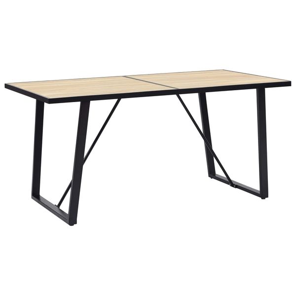 vidaXL Jedálenský stôl, dubová farba 160x80x75 cm, MDF
