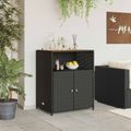 vidaXL Skrinkový Čierna 70 x 50 x 87 cm Polyester a Roly Rattan