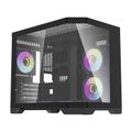 Počítačová skriňa Darflash FT418 + 6 ventilátorov aRGB (čierna)