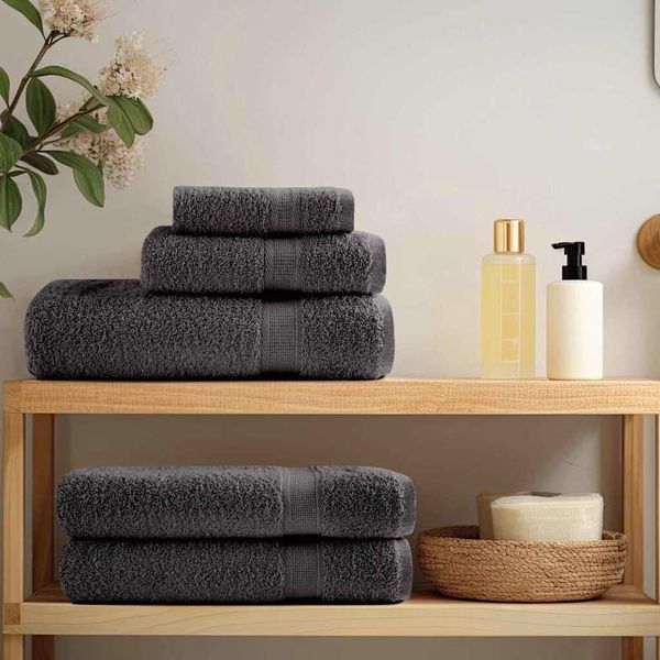 vidaXL Uterák pre hostí SOLUND 10 pcs Antracit 15 x 21 cm 550 gsm