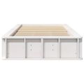 vidaXL Rám postele Biela 90 x 200 cm Masívne borovicové drevo