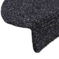 vidaXL Schodové rohože, samolepiace, 5 ks, 56x17x3 cm, čierne, polkruhové