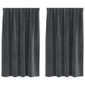 vidaXL Zatemňovacie závesy 2 ks Svetlosivá 140 x 140 cm Zamat